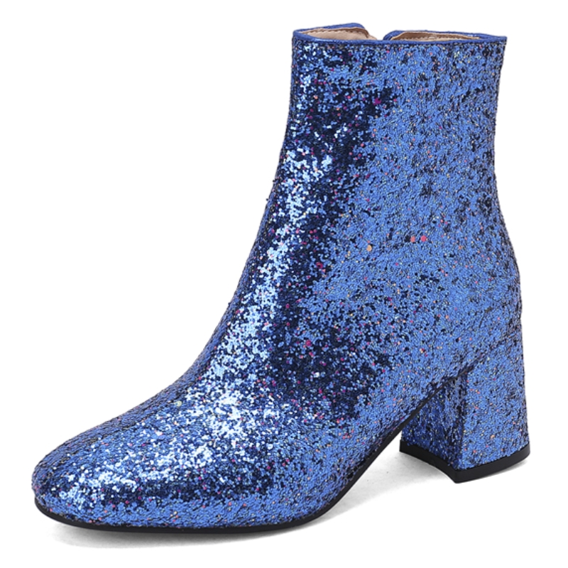 Winter Cloth - Luxury Women's Ankle Boots Sequined Gold