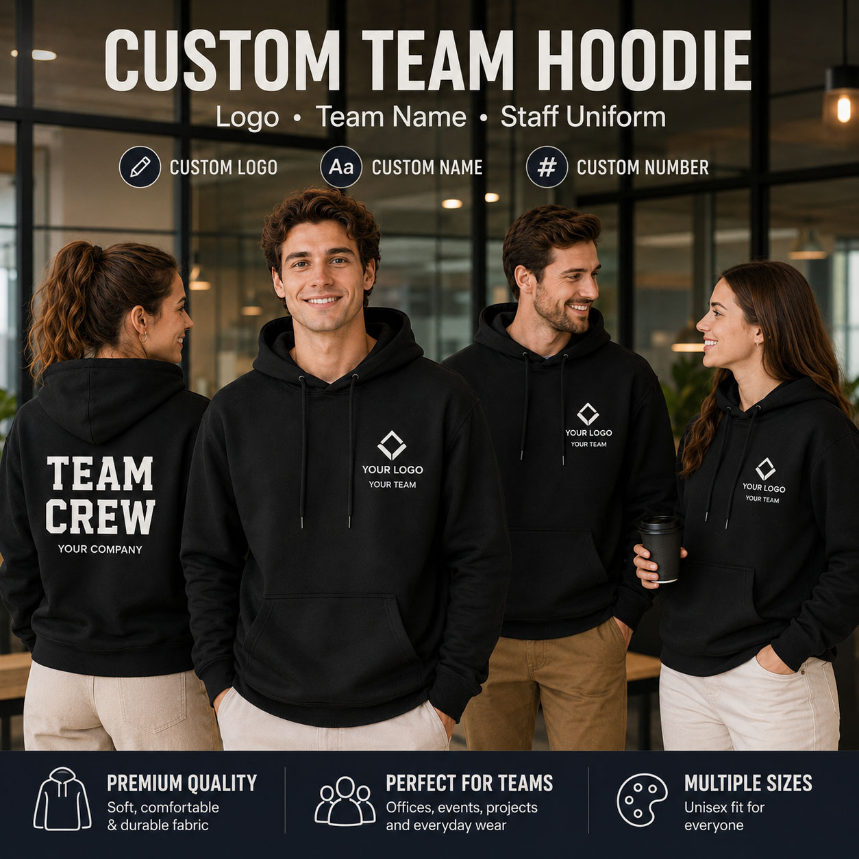 Winter Clothing Companies - Company Hoodie Custom Logo Unisex Sweatshirt