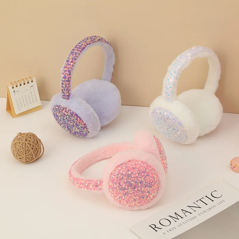 Ear Muff Foldable - Women's Earmuffs Korean Glitter Dopamine Kawaii