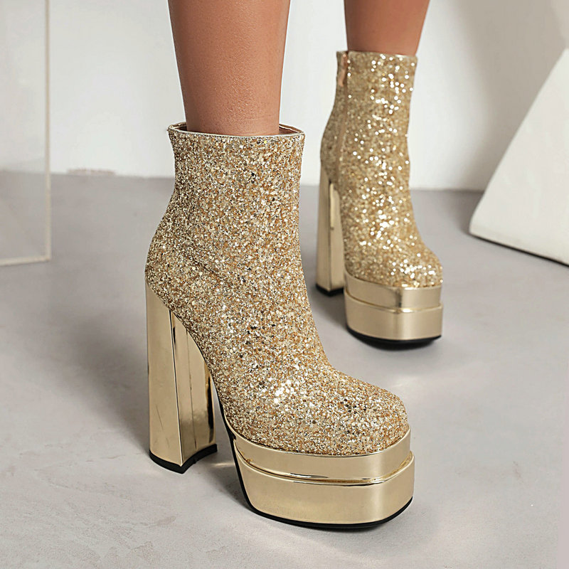 Winter Cloth - Glitter Bling Bling Golden Silver Square