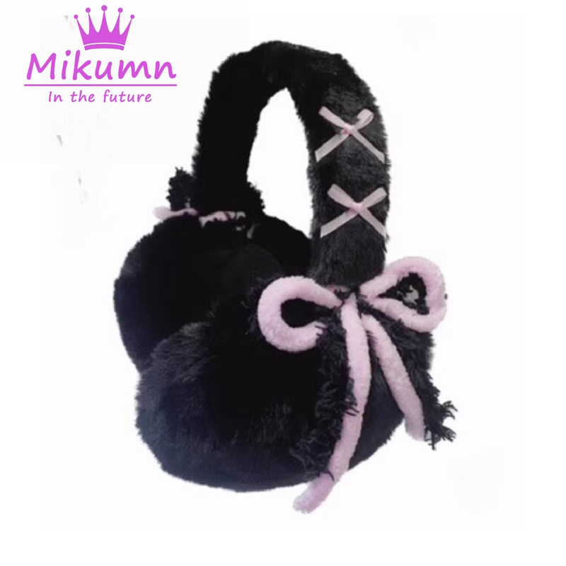 Ear Muff Foldable - Mikumn Harajuku Y2k Cute Sweet Bow