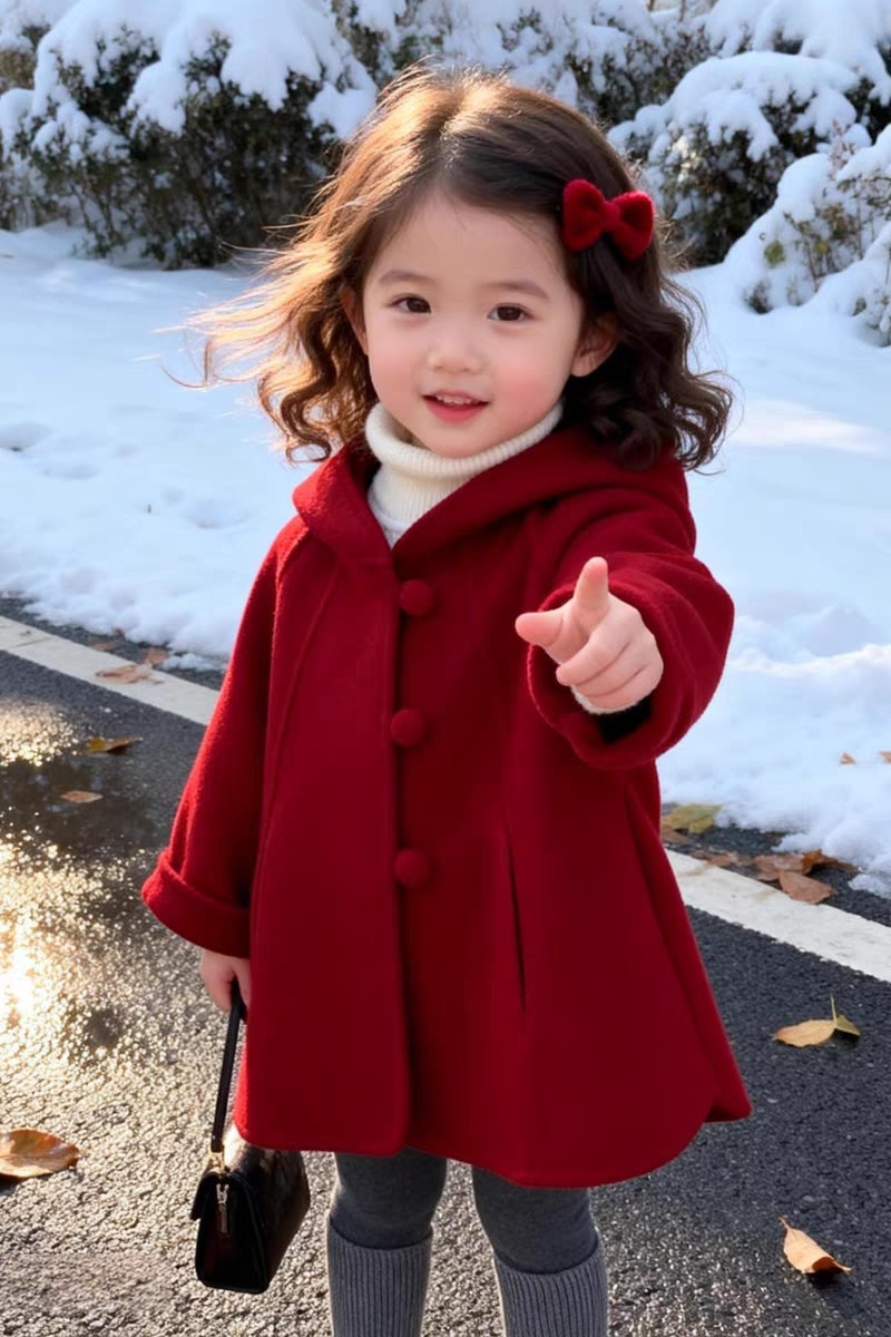 Girls Wool Coat Autumn Winter  - Winter Clothing For Toddlers review and price