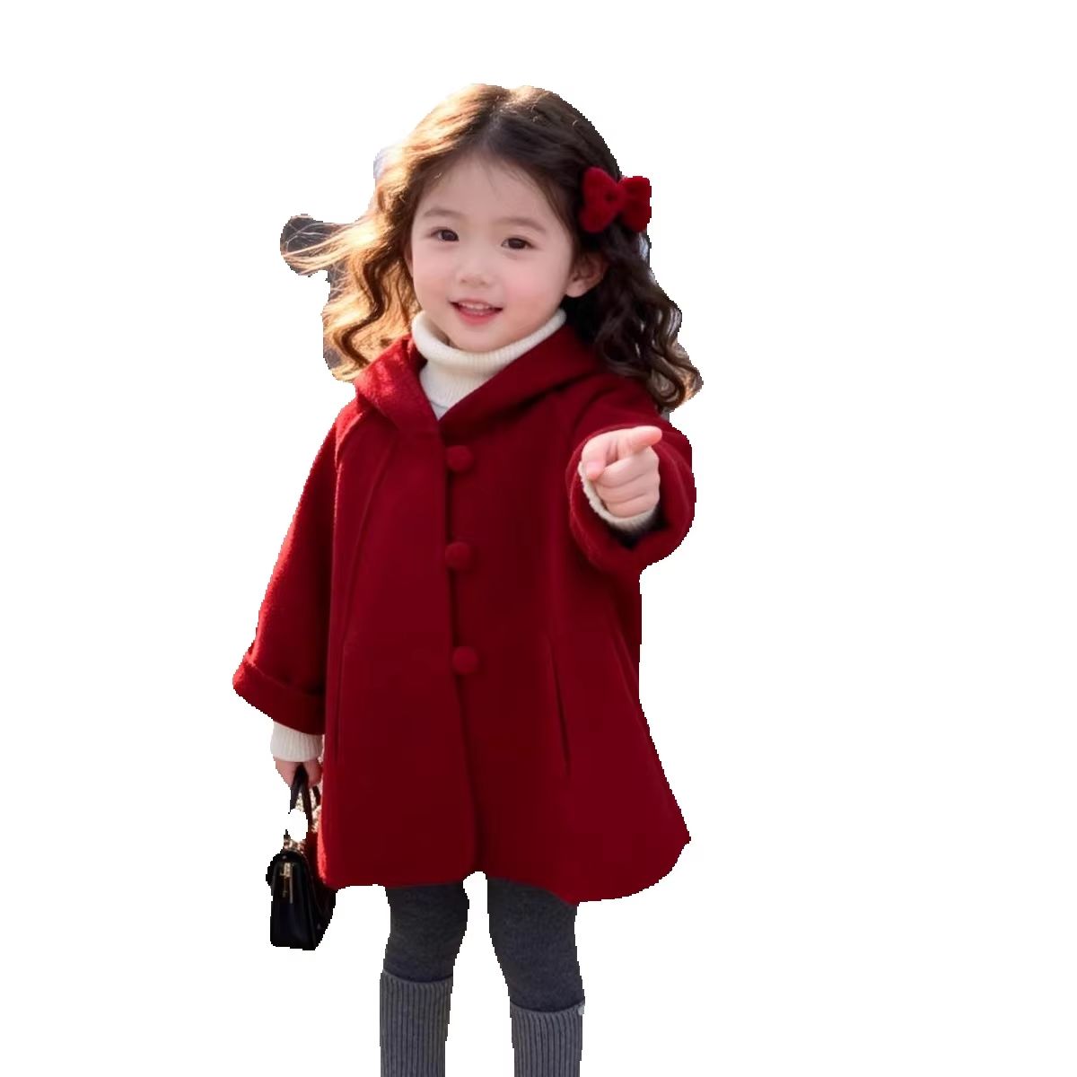 Girls Wool Coat Autumn Winter  - Winter Clothing For Toddlers review and price
