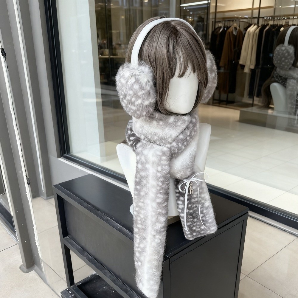Kawaii Deer Print Scarf Winter - Ear Muff Foldable review and price