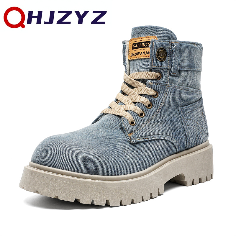 Men Boots Denim Cloth High Top - Winter Cloth review and price