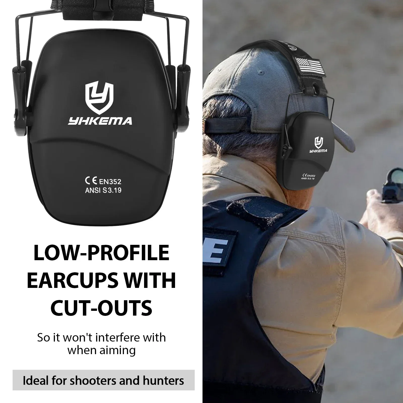 YHKEMA Safety Earmuffs for Sho - Ear Muff Foldable review and price