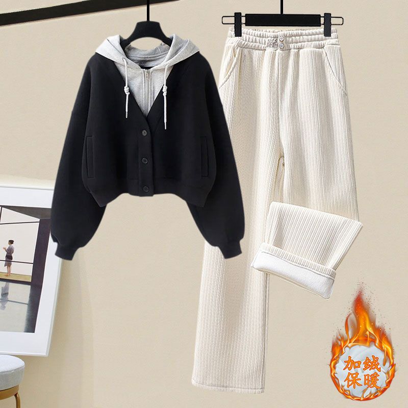 Plush and Thickened Hoodie Jac - Winter Clothing Sales review and price