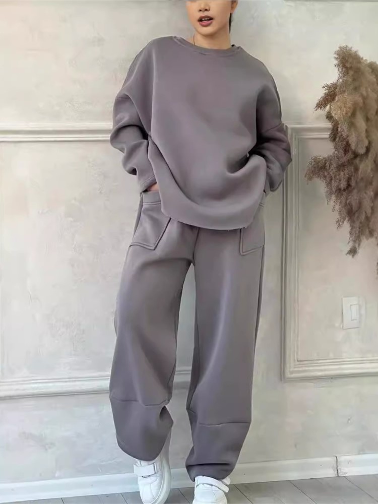 New Solid 2 Piece Set Women's  - Winter Clothing Sales review and price