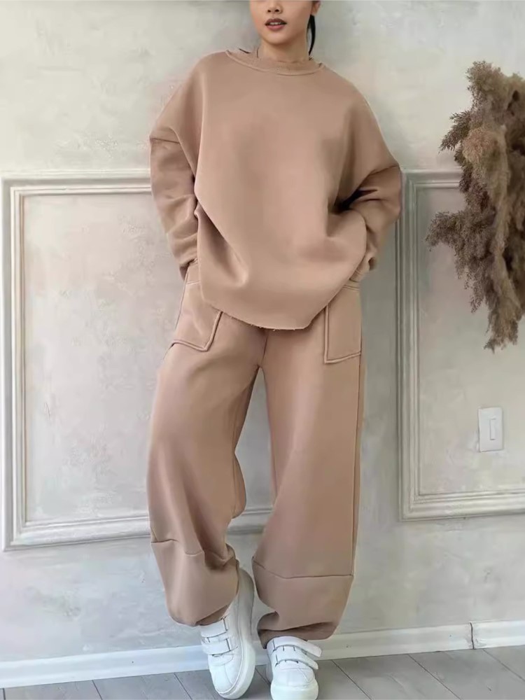 New Solid 2 Piece Set Women's  - Winter Clothing Sales review and price