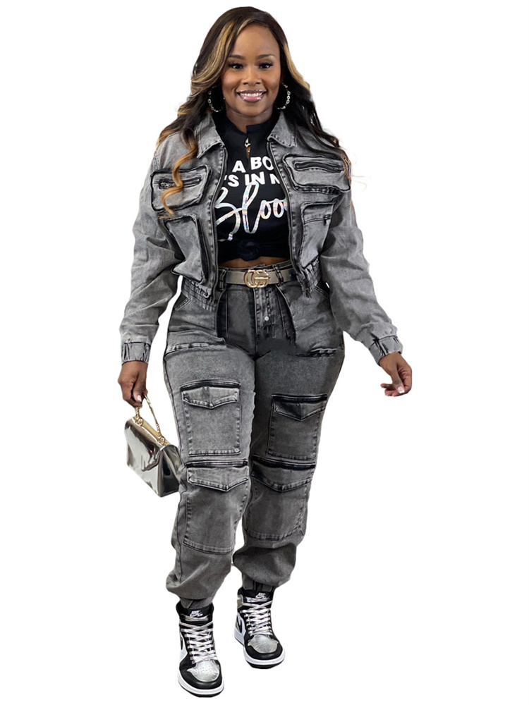 Wmstar Denim Two Piece Set Wom - Winter Clothing Sales review and price