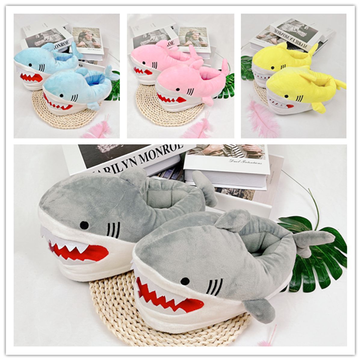 Cute Shark Slippers Fluffy Win - Winter Cloth review and price