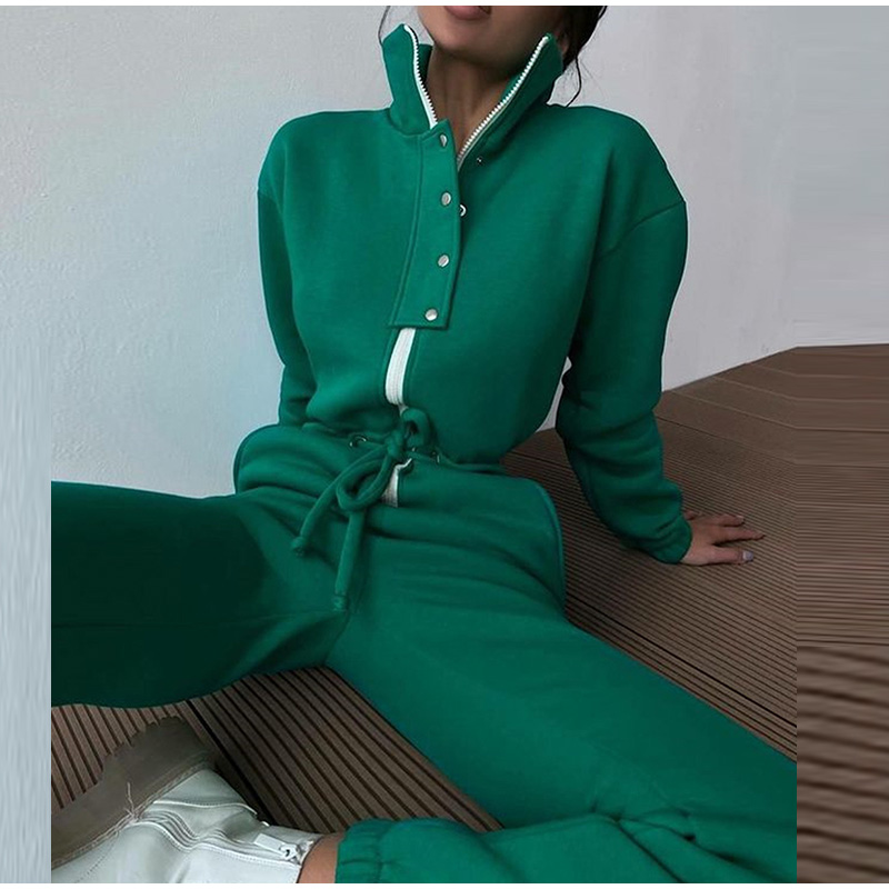 Casual Stand Collar Jumpsuits  - Winter Clothing Sales review and price