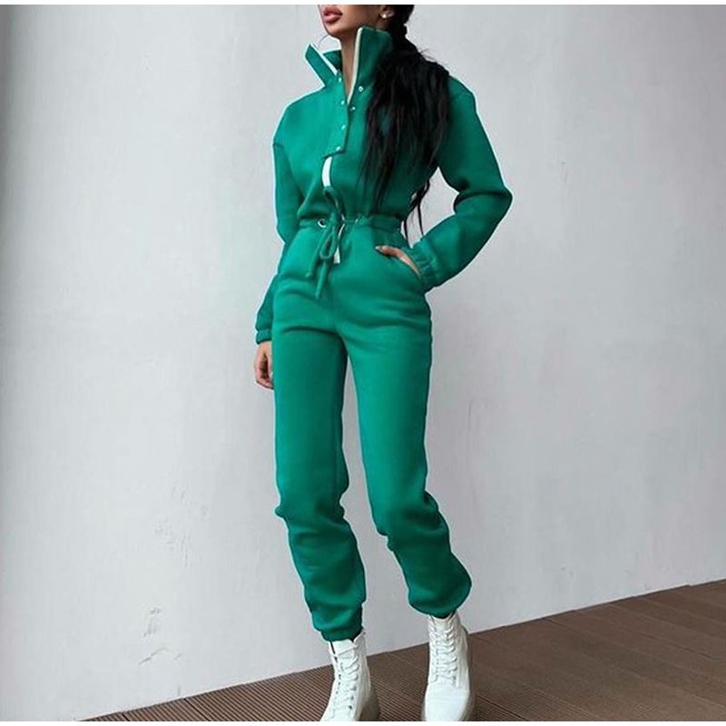 Casual Stand Collar Jumpsuits  - Winter Clothing Sales review and price