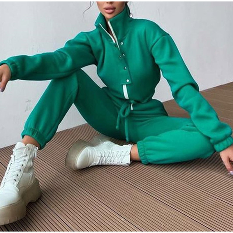 Casual Stand Collar Jumpsuits  - Winter Clothing Sales review and price